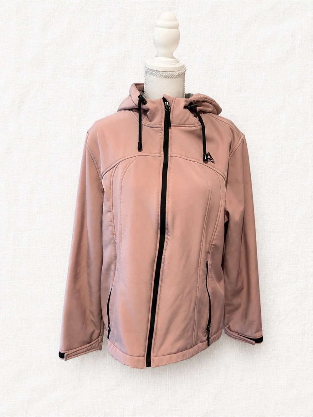 Reebok Dusty Rose Hooded Bomber Jacket